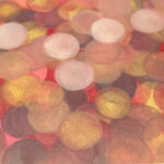Aquarell "Rot Rose Gold Weiß - Punkte" – Bild 3