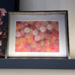 Aquarell "Rot Rose Gold Weiß - Punkte"